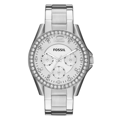 Afbeelding van Fossil ES3202 Riley dameshorloge horloge Zilverkleur