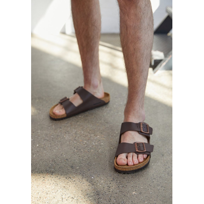Abbildung von Birkenstock Arizona Narrow FIT Pantolette flach, Größe: 41, Dunkelbraun Schuhe