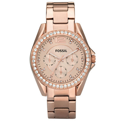 Afbeelding van Fossil ES2811 Riley dameshorloge horloge Rosekleur