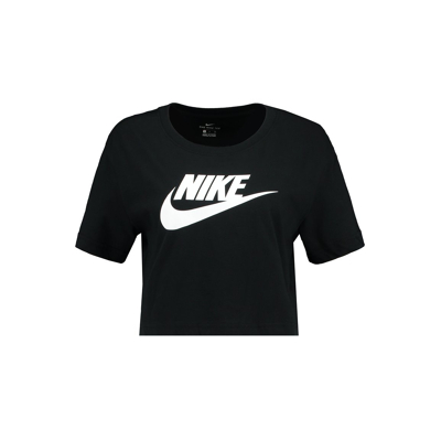 Abbildung von Nike Sportswear Essential Crop T Shirt Damen Schwarz, Weiß, Größe XL