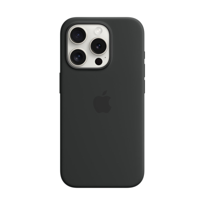 Afbeelding van Apple MagSafe Siliconen Back Cover Zwart iPhone 15