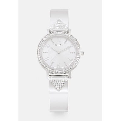 Image of Guess Ladies Dress Watch silvercoloured, Women&#039;s, Size: One Size, Silver coloured