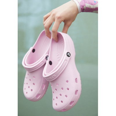 Abbildung von Crocs Classic Pantolette flach, Größe: 42 43, Mottled light pink Schuhe