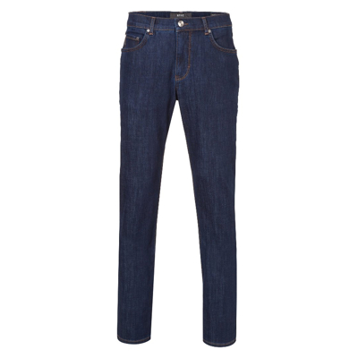 Afbeelding van Brax Jeans Heren Broek 5 pocket model wijde fit donkerblauw