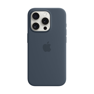 Afbeelding van Apple MagSafe Siliconen Back Cover Blauw iPhone 15 Pro