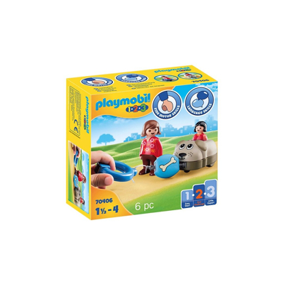 Afbeelding van Playmobil Hondentrein Miniaturen voor kinderen, Maat: One Size, Multicolor