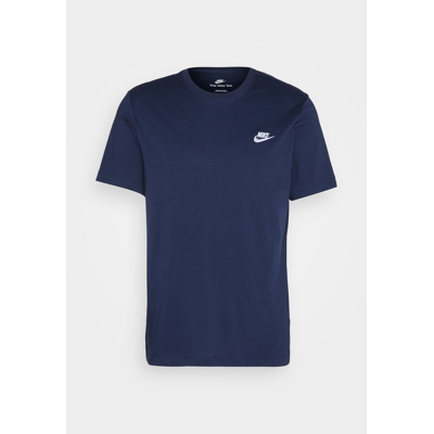 Billede af Nike Sportswear CLUB TEE Tshirts basic, Herre, Størrelse: Small, Midnight navy/white