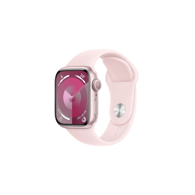 Abbildung von Apple Watch Series 9 41mm Rosa (Roses Silikon Armband S/M)
