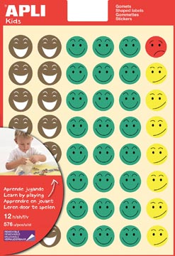 Afbeelding van Apli Kids Beloningsstickers Happy Smile, Blister Met 576 Stickers