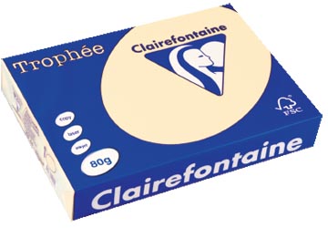 Afbeelding van Clairefontaine Trophée gekleurd papier, A4, 80 g, 500 vel, ivoor papier