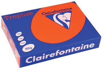 Afbeelding van Clairefontaine Trophée Intens, Gekleurd Papier, A4, 80 G, 500 Vel, Kardinaal Rood Papier