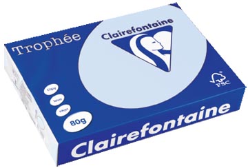 Afbeelding van Clairefontaine Trophée Gekleurd Papier, A4, 80 G, 500 Vel, Azuurblauw Papier