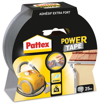 Afbeelding van Pattex plakband Power Tape lengte: 25 m, grijs textieltape