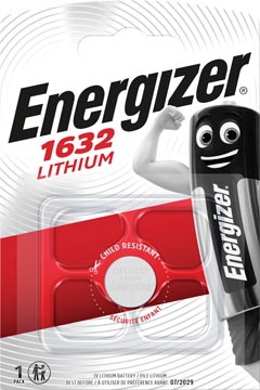 Afbeelding van Knoopcel batterij CR1632 Energizer (Lithium, 3 V)