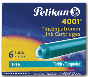 Afbeelding van Pelikan inktpatronen 4001 turkoois inktpatroon