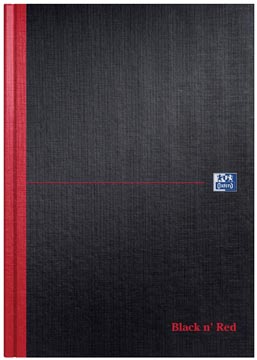 Afbeelding van Oxford Black N&#039; Red Gebonden Boek, 192 Bladzijden, Ft A4, Blanco Schrift