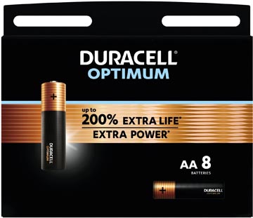 Afbeelding van Duracell Optimum Alkaline AA 8 stuks
