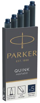 Afbeelding van Inktpatroon Parker Quink permanent blauw/zwart