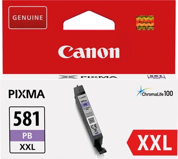 Afbeelding van Canon CLI 581XXL PB Inktcartridge Foto blauw Extra hoge capaciteit