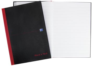 Afbeelding van Oxford BLACK N&#039; RED gebonden boek, 192 bladzijden, ft A4, gelijnd schrift
