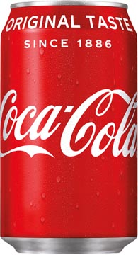 Afbeelding van Coca Cola frisdrank, fat blik van 33 cl, pak 24 stuks frisdrank