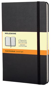 Afbeelding van Moleskine Notitieboek, Ft 9 X 14 Cm, Gelijnd, Harde Cover, 192 Bladzijden, Zwart Notitieboek