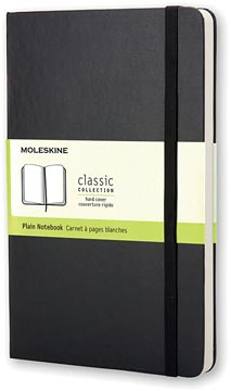 Afbeelding van Notitieboek Moleskine pocket 90x140mm blanco hard cover zwart