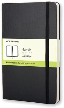 Afbeelding van Notitieboek Moleskine large 130x210mm blanco hard cover zwart