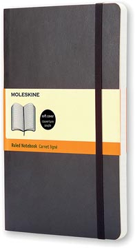 Afbeelding van Notitieboek Moleskine pocket 90x140mm lijn soft cover zwart