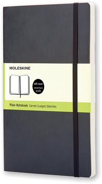 Afbeelding van Notitieboek Moleskine pocket 90x140mm blanco soft cover zwart