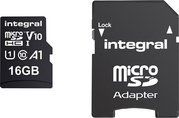 Afbeelding van Integral microSDHC geheugenkaart, 16 GB geheugenkaart