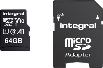 Afbeelding van Geheugenkaart Integral microSDXC V10 64GB