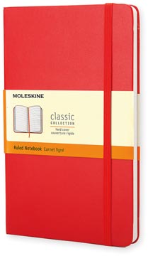 Afbeelding van Notitieboek Moleskine large 130x210mm lijn hard cover rood