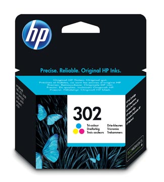 Afbeelding van HP 302 (F6U65AE) Inktcartridge 3 kleuren