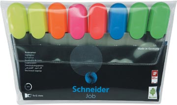 Afbeelding van Schneider markeerstift Job 150, etui van 4 stuks in geassorteerde pastelkleuren