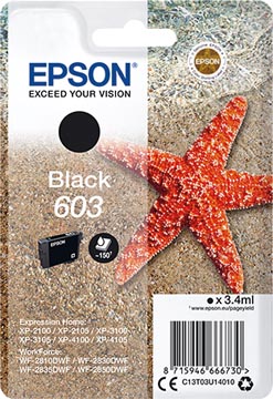 Afbeelding van Epson 603 (C13T03U14010) Inktcartridge Zwart