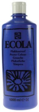 Afbeelding van Talens Ecola plakkaatverf flacon van 1000 ml, donkerblauw