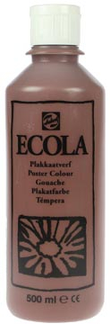 Afbeelding van Talens Ecola plakkaatverf flacon van 500 ml, bruin