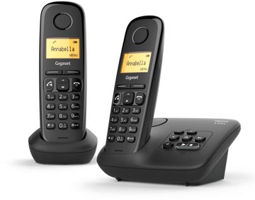 Afbeelding van Gigaset A270a Duo Dect Draadloze Telefoon Met Antwoordapparaat, Extra Handset, Zwart
