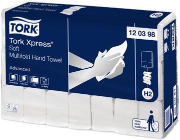 Afbeelding van Tork H2 Xpress Soft Multifold Handdoek 2 laags 3780stuks (120289)