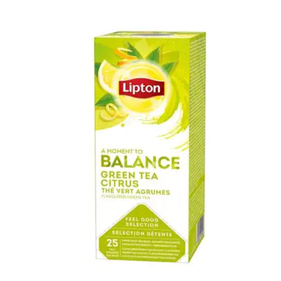 Afbeelding van Lipton Balance Green Tea Citrus doos 25 theezakjes