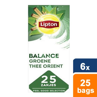 Afbeelding van Lipton Balance Green Tea Orient 25 theezakjes Doos 6 stuks