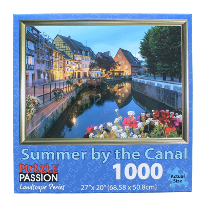 Afbeelding van Puzzle Mate puzzel Summer by the Canal 1000 stukjes