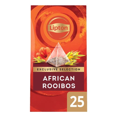 Afbeelding van Lipton Exclusive Selection Afrikaanse rooibos thee 25 theezakjes