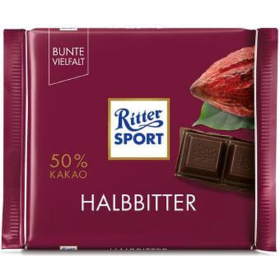 Afbeelding van Ritter Sport Chocolade Puur tablet 100 gram