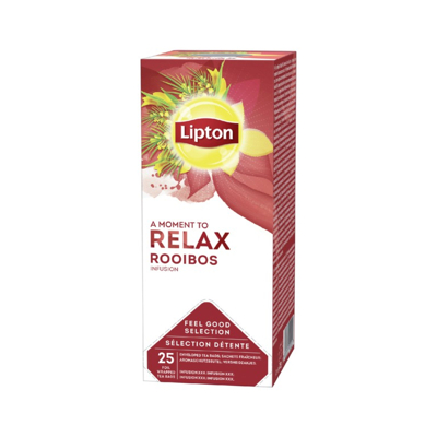 Afbeelding van Lipton Relax Rooibos doos 25 theezakjes