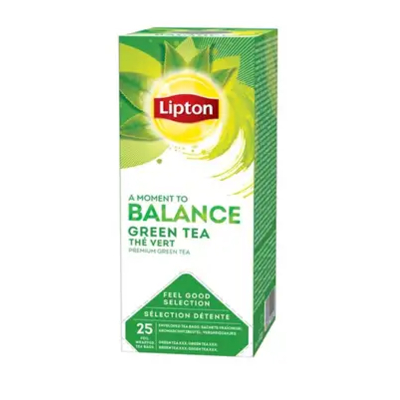 Afbeelding van Lipton Balance Green Tea doos 25 theezakjes