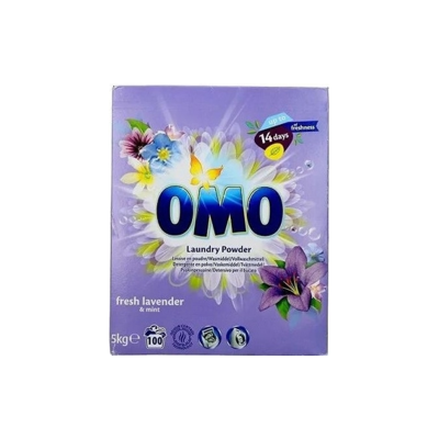 Afbeelding van Omo Lavendel Waspoeder 100 wasbeurten 5kg Wasmiddel