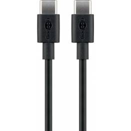 Afbeelding van USB C naar kabel 1 meter 2.0 (Zwart)