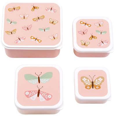 Afbeelding van A Little Lovely Company Snack Box Set Butterflies 4st.